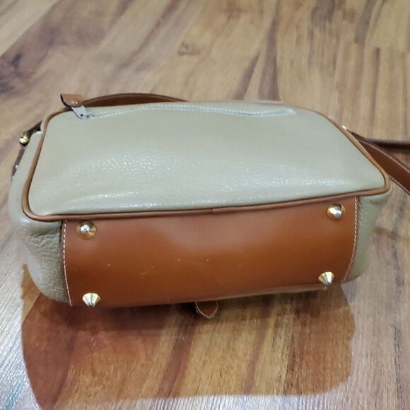 Vintage Oggi Domani 2 Toned Leather Crossbody Bag - Picture 5 of 6